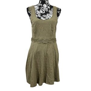 Free People Olive Textured Mini Dress